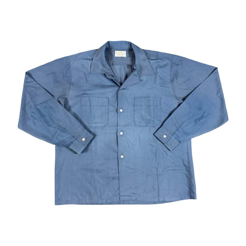 True Vintage 60s Royal Knight Button Up Shirt Long Sleeve Permanent Press L